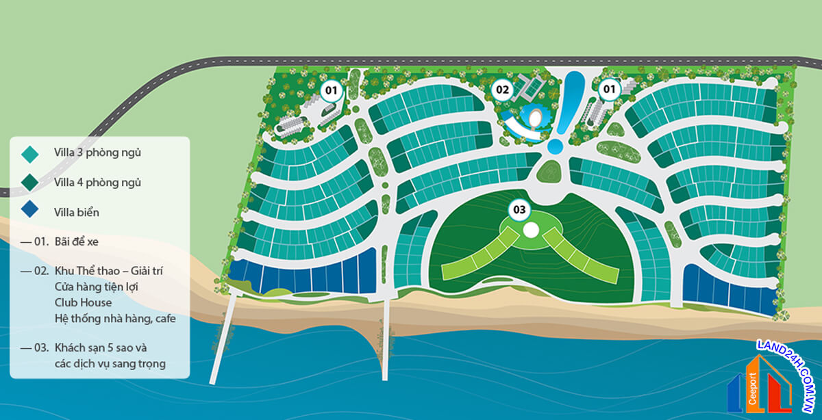 Mặt bằng Oceanami Villas