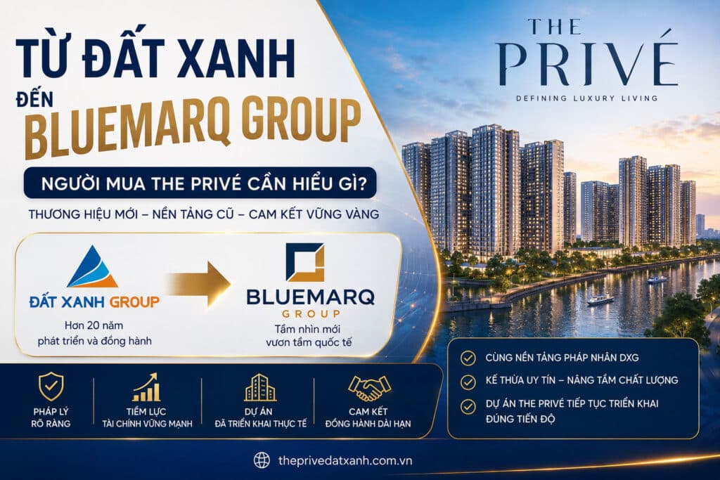 Từ Đất Xanh Đến Bluemarq Group: Người Mua The Privé Cần Hiểu Gì?