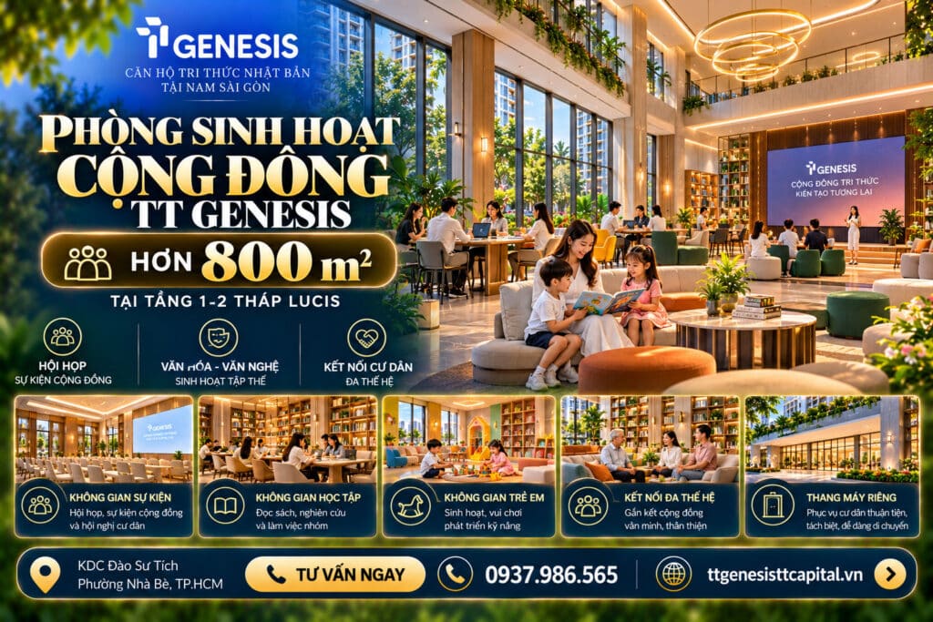 Phòng sinh hoạt cộng đồng hơn 800 m² tại TT Genesis